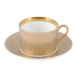 The New English - The New English Benday Gold Coffee Cup and Saucer - Mugs