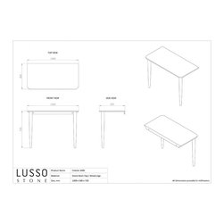 LUSSO STONE CELESTE VANITY UNIT SHELF WITH WHITE LEGS 1000 - Products