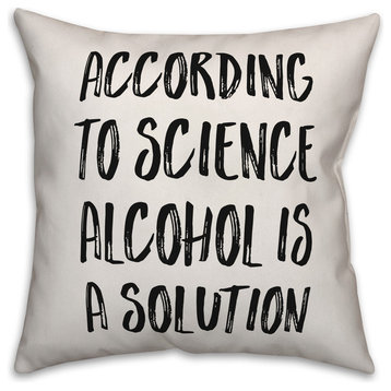 Alcohol is a Solution, Throw Pillow Cover, 20"x20"