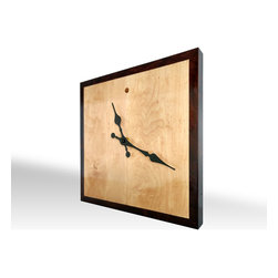 Square Maple and Walnut Wall Clock - Products