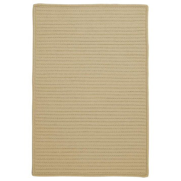Simply Home Solid Linen 4' Square, Square, Braided Rug