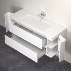 LUSSO STONE FONTANE MATT WHITE VANITY UNIT AND BASIN - Products