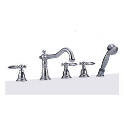 Lille Triple Handle Solid Brass Bathroom Sink Faucet - Bathroom Sink Faucets