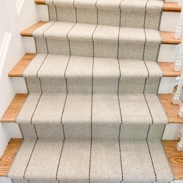 Peter Island Stripe (Graphite) Custom Stair Runner