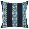 Kosas Home Reya Foundations Emilese 100% Cotton 18" Throw Pillow, Blue