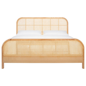 Safavieh Couture Mcallister Cane Bed, Natural, Queen