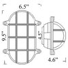 US J-Box Ready - Oval Cage Bulkhead Sconce (Indoor/Outdoor/Solid Brass), Unlacqu