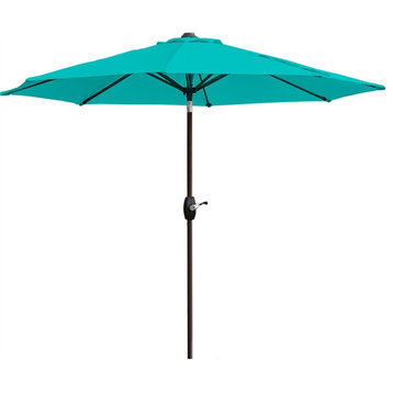 Riverton 9ft Polyester Patio Market Umbrella with Push Button Tilt