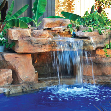 RicoRock Loveseat Grotto Swimming Pool Waterfall
