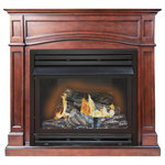 Comfort Glow - Comfort Glow GFD3291R Controlled Vent Free Gas Fireplace, 32,000 BTUs - Comfort Glow's The Brentmore™ adds distinct personality to your living space - it's a true furniture showpiece! The rustic style of the full-sized Brentmore™ vent free fireplace features a vintage cherry mantel finish. The powerful 32,000 BTU's and a 99.9% fuel efficient burner system can heat an area up to 1,350 sq. feet. The large oak log set can be conveniently controlled by the hand held remote and does not require electricity. The dual fuel design of the Brentmore™ permits installation almost anywhere accessible to a gas line. Even when the power is out, you and your family can enjoy cozy, comfortable warmth from your new Brentmore™ fireplace system!  Check state and local codes for installation restrictions and requirements before purchase.