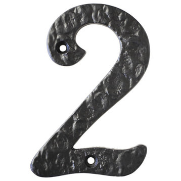 RCH Hardware Iron Vintage Farmhouse House Number, 4-Inch, Various Finishes, Blac