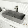 VIGO Concreto Stone Rectangular Vessel Bathroom Sink