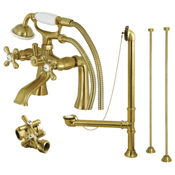 CCK268SB Deck Mount Clawfoot Tub Faucet Package, Brushed Brass