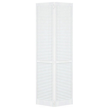 Closet Door, Bi-fold, Kimberly Bay Traditional Louver-Louver White, 80"x36"