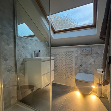 Luxurious marble loft shower room