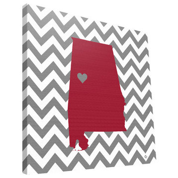 University of Alabama Crimson Tide Love Canvas Print, 12"x12"