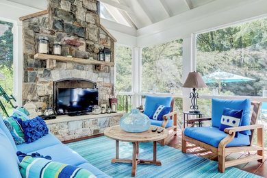 Example of a beach style sunroom design in DC Metro