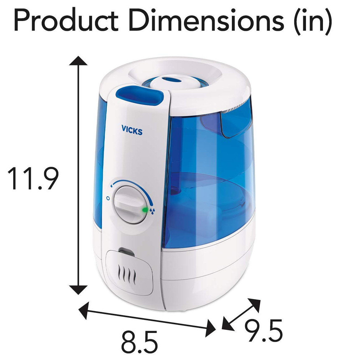 Free CoolRelief Cool Mist Ultrasonic Humidifier, Medium Room, 1.2 ...