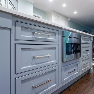Island Storage and Built-In Microwave