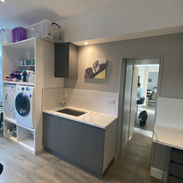 Secret dog wash/ laundry room / gym