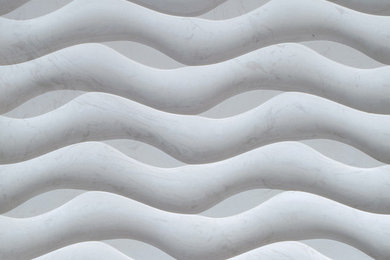 3D White Stone Wallart Tile