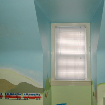 Kid's transportation and train room