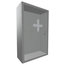 9"W X 15"H Lockable Series Surface Mounted Satin Stainless Steel Cabinet