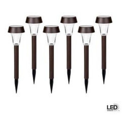 Hampton Bay Outdoor Solar LED Walk Lights - Outdoor Lighting