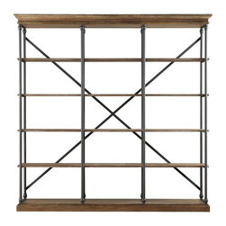 Manor Drive Vintage Oak Open Bookcase - Bookcases