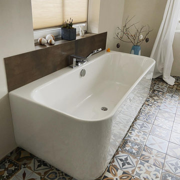 Badezimmer im Retro Look