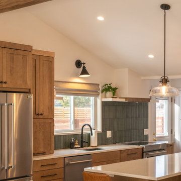 Warm, Earthy Main Level Remodel w/ Natural Wood and Stone Features