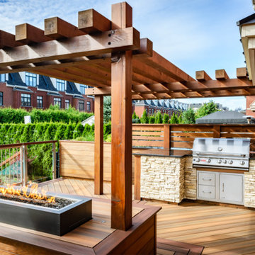 Pergola, patio bar et BBQ