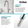 Kraus New Oletto Modern Single Handle Pull Down Kitchen Faucet, Brushed Gold