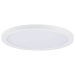 Maxim Lighting - Maxim Lighting Chip 9" 18W Round LED Flush Mount, White/White - The entry level Wafer model features driverless technology with the same great look. Manufactured of a plastic shell with aluminum backing, the Chip brings all the look of the Wafer at economical pricing for residential applications. The bright and even lighting effect is delivered by edge-lit technology offering an upscale surface mount solution to substitute recessed can lighting.