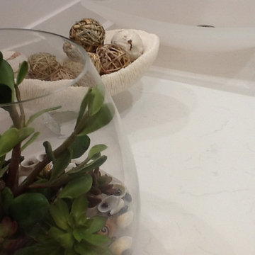 Pompeii Quartz Vanilla Ice Bathroom Countertop