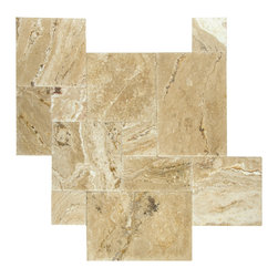 Da Vinci Brushed & Chiseled Travertine Tiles - Wall And Floor Tile