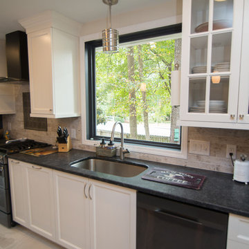 A New Open Plan Modern Kitchen and Living Room