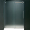 Vigo 48-inch Frameless Shower door 3/8in.  Frosted Glass Chrome Hardware Right