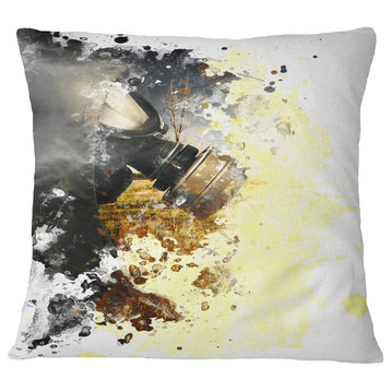 Disaster of War And Gas Abstract Throw Pillow, 18"x18"