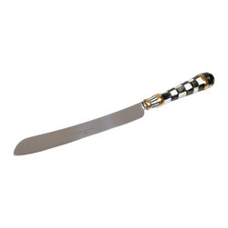 Courtly Check Cake Knife | MacKenzie-Childs - Serving Utensils