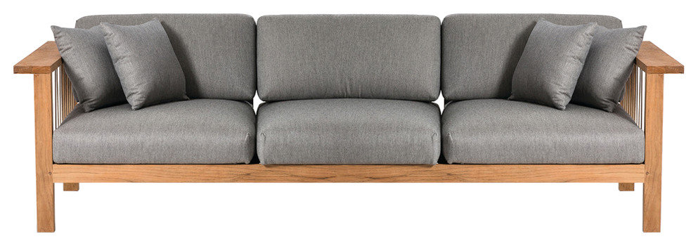 OASIQ MARO 3 Seater Sofa, Charcoal Chine