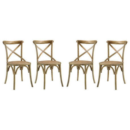 Natural Gear Dining Side Chair Set of 4