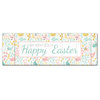 Happy Easter Whimsy Pattern 12x36 Canvas Wall Art
