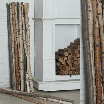 59" Birch Poles, Set of 4