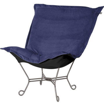 HOWARD ELLIOTT Pouf Chair Royal Blue Bella Polyester Poly