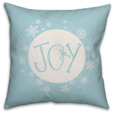 Baby Blue Joy 16"x16" Throw Pillow