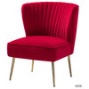 Velvet Accent Dining Chair, Red