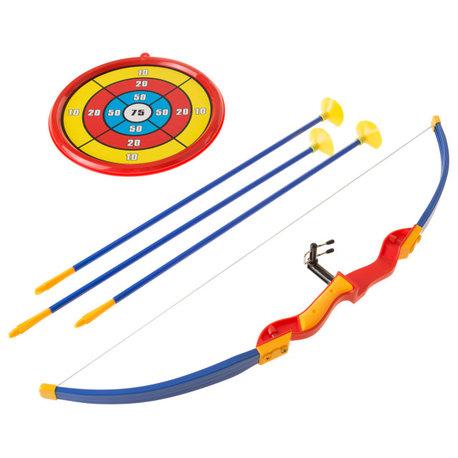 Kids Bow and Arrow Set Target and Suction Cup Arrows Safe Plastic Archery Game