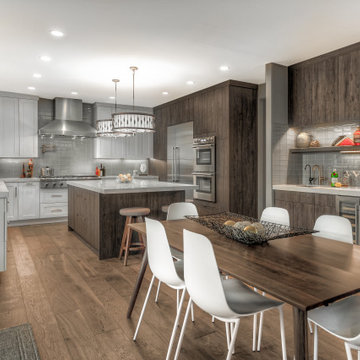 Contemporary Meets Farmhouse Kitchen & Entertainment Center, Kent