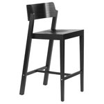 OSIDEA USA Inc. - The 100 Counter Stool, 25.5" Seat Height, Black - This stackable counter stool will fit well in commercial and residential spaces alike. Its curved open back give a comfortable and unique aesthetic touch, allowing one to easily pick up this chair and neatly stack it away.
